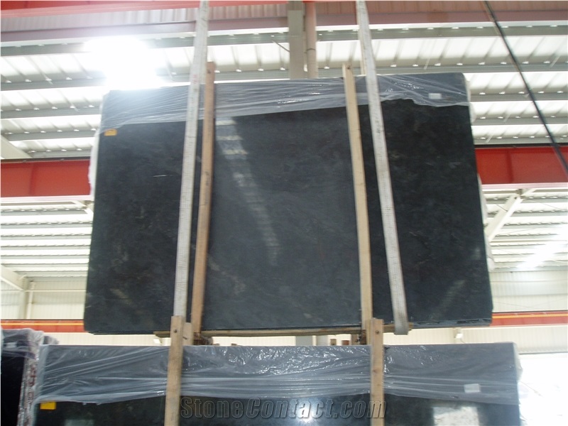 China Black Limestone Slabs