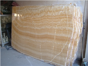 China Honey Yellow Onyx Slabs Natural Stone Tile