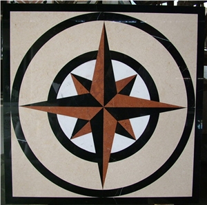 China Multicolor Marble Elegant Waterjet Medallions