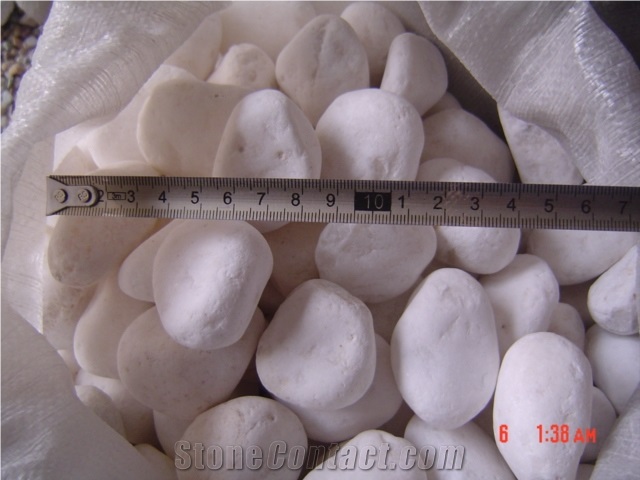 China White Cobble Stone White Pebble