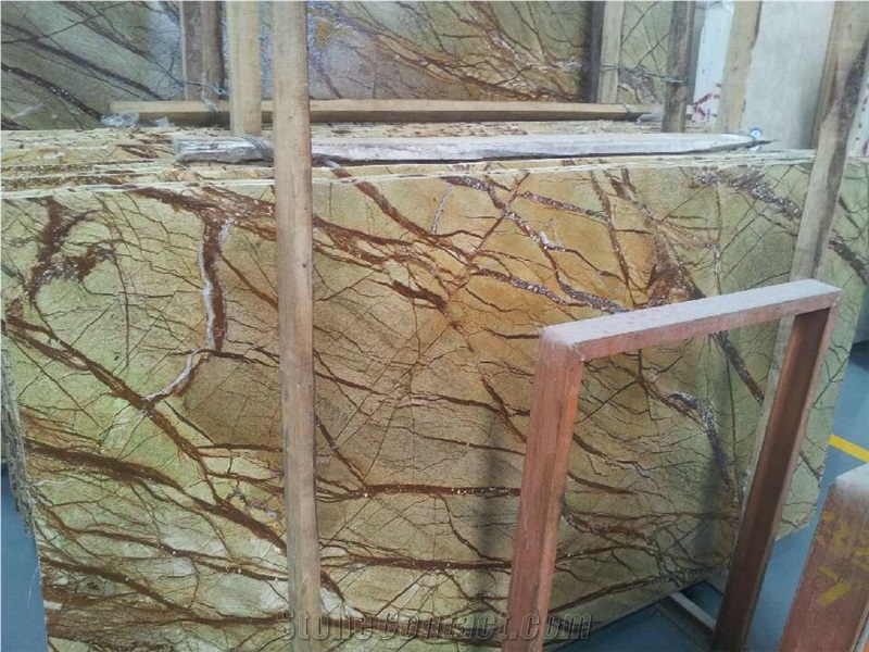 Rain Forest Brown Marble Slabs & Tiles India Brown Marble