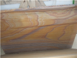 Rainbow Indonesia Yellow Sandstone Slabs Natural Tile