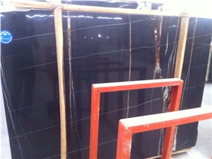 Sahara Noir Tunisia Black Natural Marble Slabs