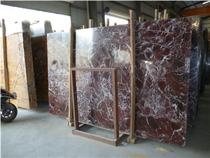 Turkish Rosso Lepanto Red Purple Elegant Marble Slabs