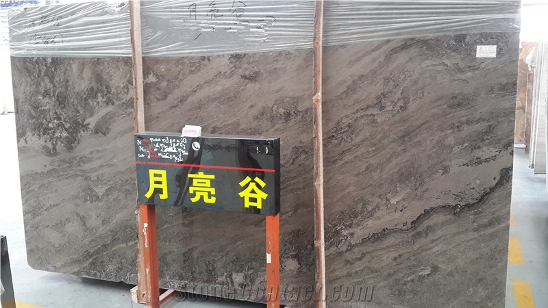 Wall Decoration Moon Valley Marble Slabs, Turkey Brown Marble