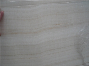 White Wooden Vein Onyx Slabs, China White Onyx