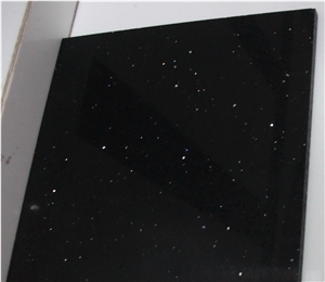 YUANDA Premium Crystal Black Engineered Quartz Slabs