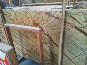 YUANDA Rainforest Brown India Stone Marble Slabs