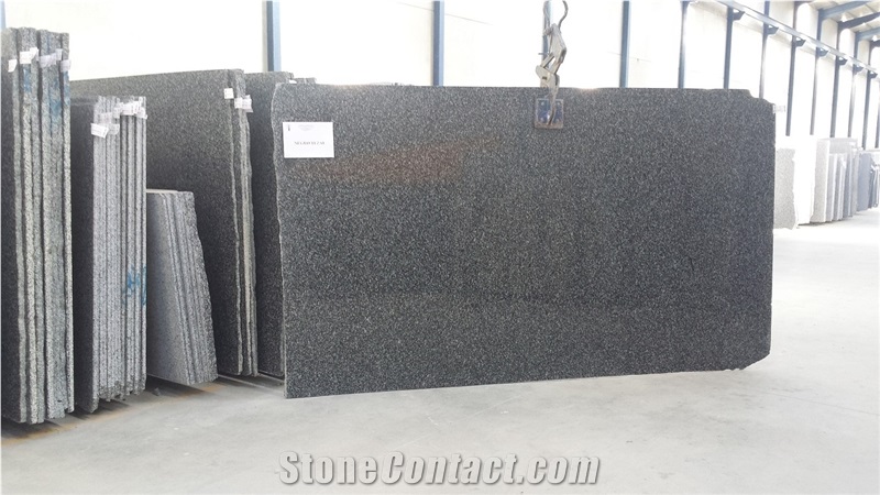 Negro Tezal Granite Slabs & Tiles Polished, Black Granite Slabs, Granito Negro Tezal