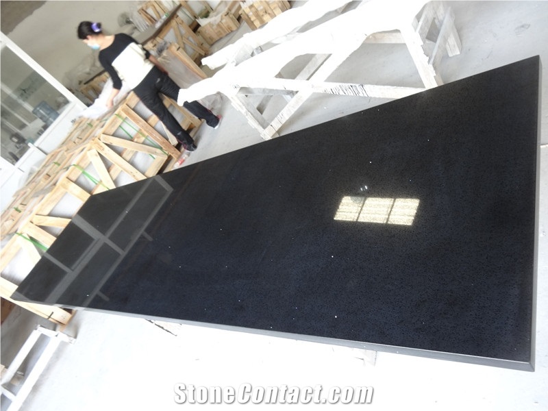 Black Quartz Tile & Slab Engineered Stone,Floor Covering Tiles, Quartz Wall Covering Tiles,Quartz Skirting