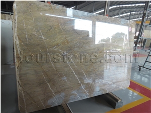 Chinese Barcelona Gold Marble Polished Slabs&Tiles, Copper Yellow/Green/Brown,Spain Yellow Color, for Walling and Flooring