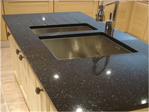 Star Galaxy Black Granite Kitchen Countertops
