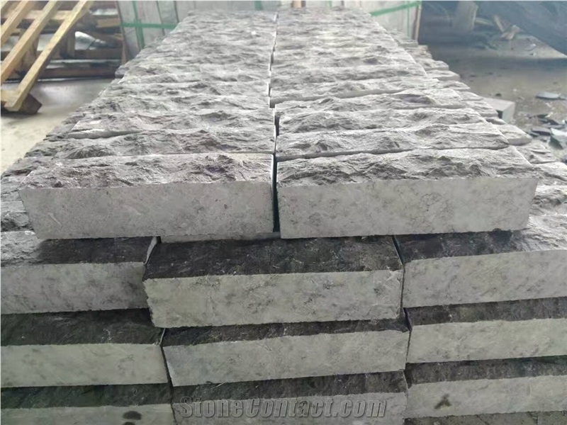 China Shandong Blue Limestone Mushroom Wall Blocks Stone Competitive Prices