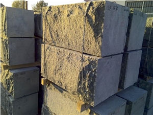 G341 Siliver Grey Granite Handmade Natural Surface Wall Stone Curbs Sitting Blocks