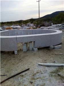 G375 Grey Granite Fine Picked Surface External Planter Pool Arc Sides Stone Curbstone Coping Stone