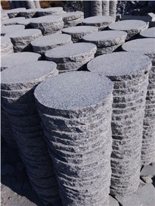 Granite Round Picked Garden Steps Paver Grey Black Yellow and Red Color Available