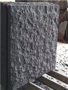 Shanxi Black Granite Cleft Natural Surface Wall Facades Stone