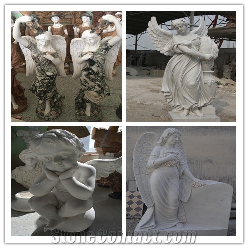Hand Carved Factory Direct Sale Marble Angle Sculpture