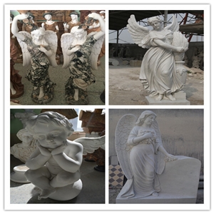 Hand Carved Factory Direct Sale Marble Angle Sculpture