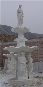 Outdoor Lady Sculpture Fountain, Garden Large Sculptured Fountains