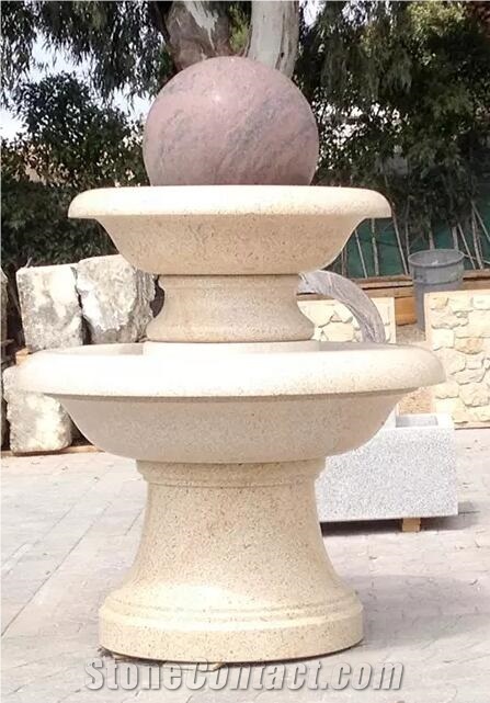 Rolling Ball Water Fountain, 2 Layer Water Fountain