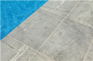 Atlantic Grey Granite Pool Pavers, Floor Pattern