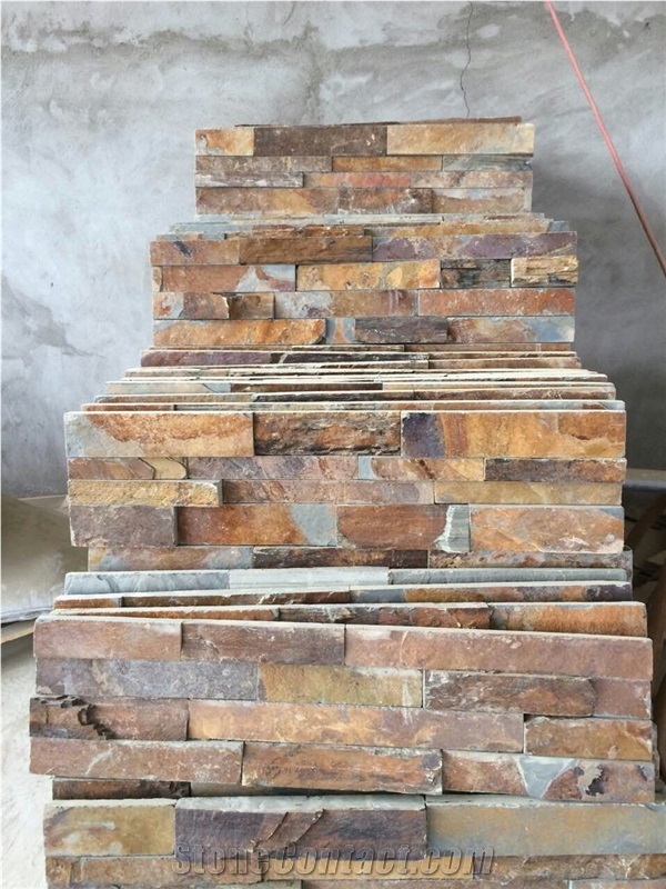 Rusty Slate Cultured Stone, Stacked Stone Veneer, Stone Wall Decor