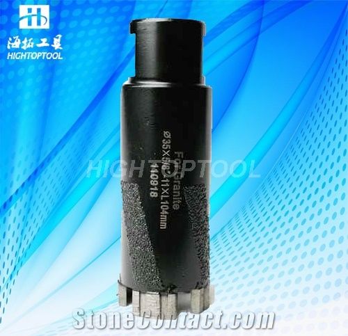 Stone Granite Marble Diamond Dry Core Drill Bits with Protection Teeth