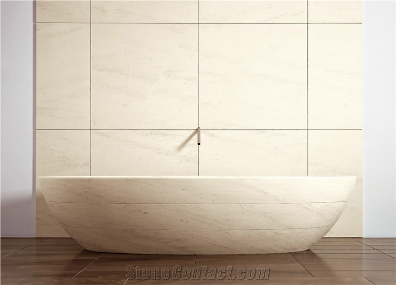 Moca Cream Limestone Bathtub/ Beige Coral Stone Bathroom Tubs