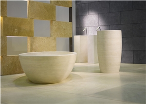 Moca Cream Limestone Bathtub/ Beige Coral Stone Bathroom Tubs