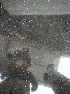 Black Galaxy Granite Slab ,Polished Black Granite from India
