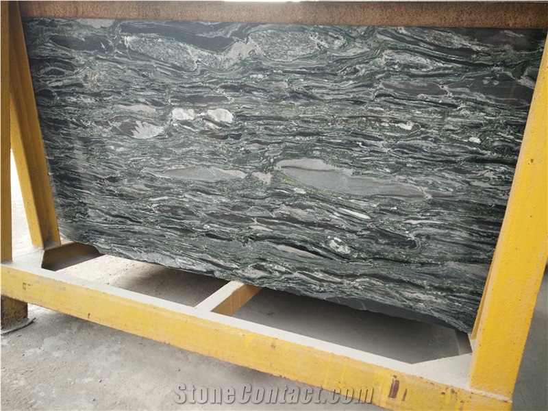 Yuannan Green,Sea Wave Green Granite,China Green Granite Slabs