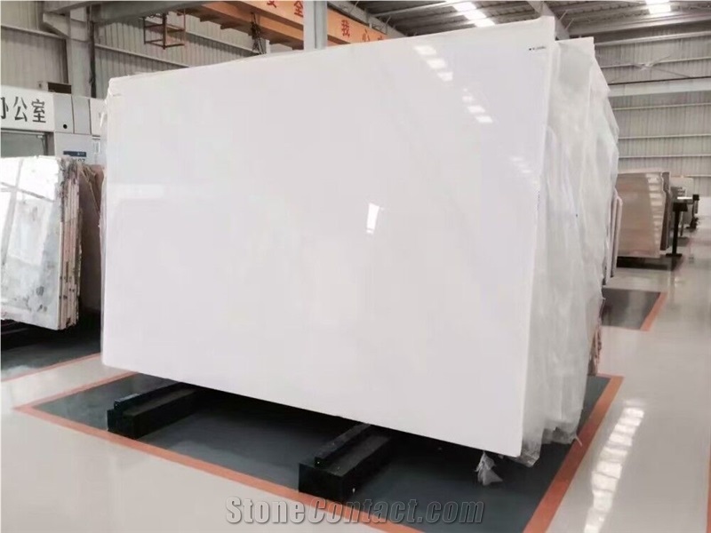 Pure White Marble Tiles & Slabs Polished,Han White Jade Marble,China White Marble Without Veins