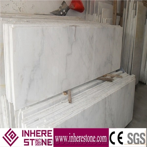 Chinese White Marble Tiles & Slabs, China Carrara White Marble, Guangxi White, Carla White, Ivory Jade Marble Florring Covering