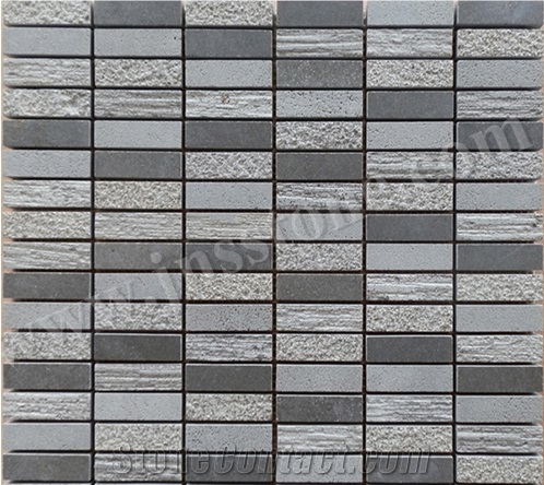 Hainan Grey Basalt Mosaic/Chinese Grey Basalt Mosaic/Mosaic/Natural Stone Mosaic
