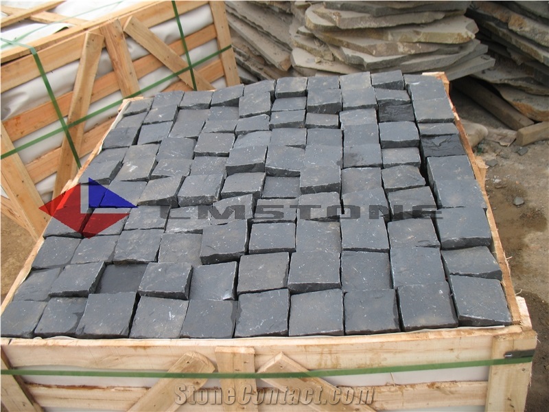 Black Basalt, Black Granite Cube Stone & Pavers