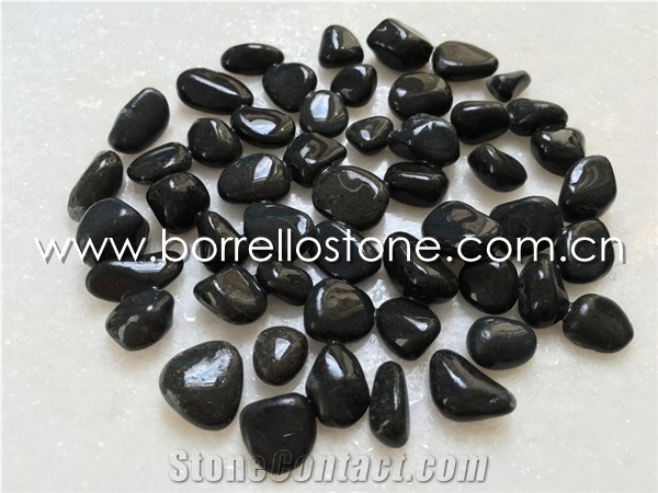 Black Color Small Pebble, Pebble Stone Driveways