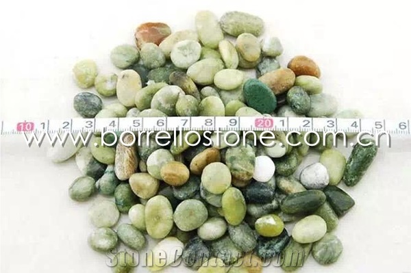 Dark Green Jade Pebble Stone