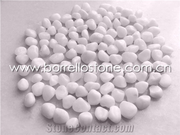 Pearl White Color Epoxy Pebble Stone