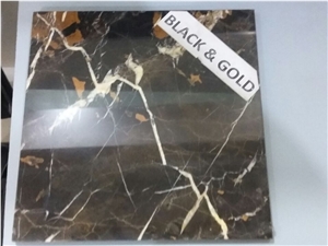 Black Gold Marble Tiles