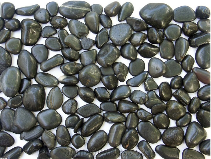 Black River Stone Pebble High Polished for Pavers for Mosaic