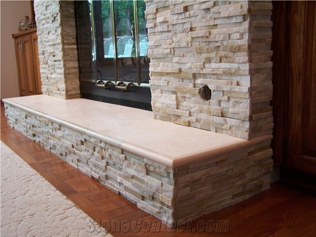 China Light Rustic Beige Slate Cultured Stone Stacked Stone For