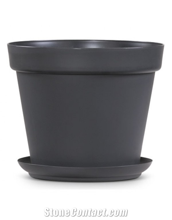 Hainan Black Bsalte Honed Garden Planter / Exterior Flower Pots / Other Material & Size Customized Landscaping Flower Vase