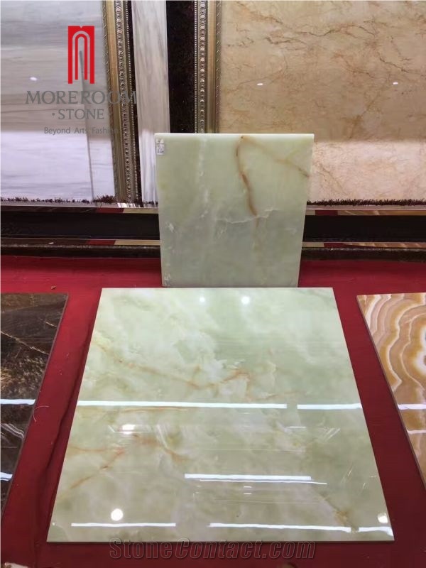 China Foshan Green Onyx Porcelain Floor Tiles