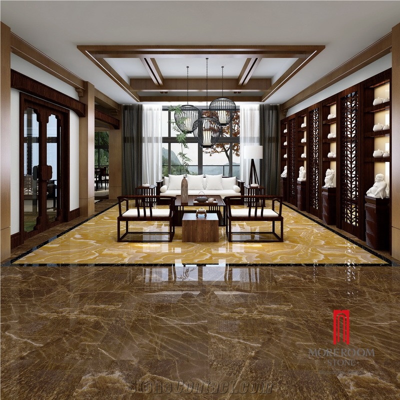 China High Quality Crystal Gold Porcelain Floor Tile 800x800