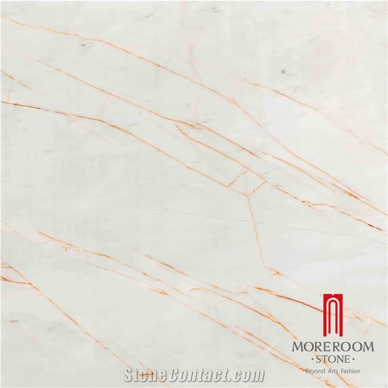 Glossy Glzed White Onyx Ceramic Tile with Red Vein for Wall and Floor Design