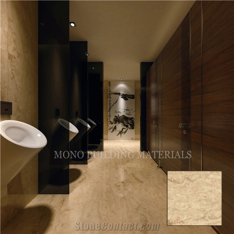 Italy-Serpeggiante Design Composite Marble Tile with Porcelain Backing