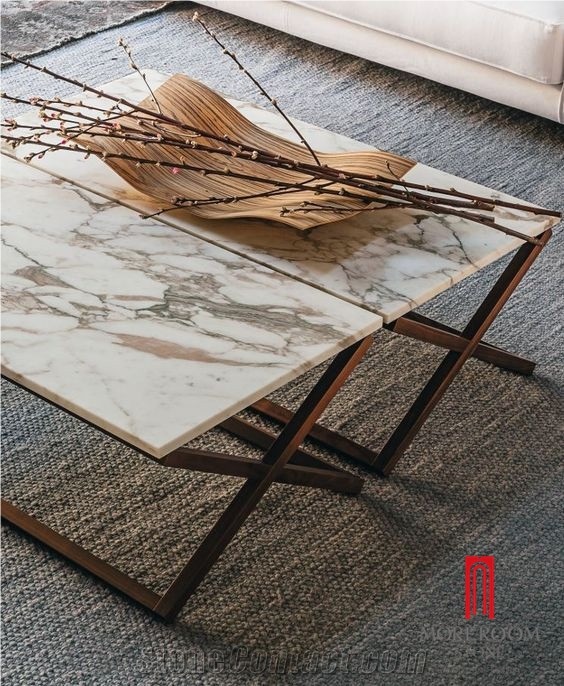 Italy White Dining Marble Table Top Design