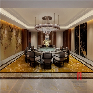 Onyx Pattern Orange Jade Onyx Porcelain Tile for Hotel and House Flooring