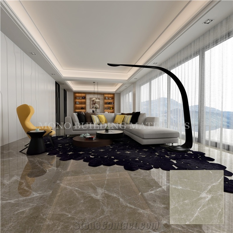 Polsihed Discontinued Italy Grey Porcelain Floor Tile Design